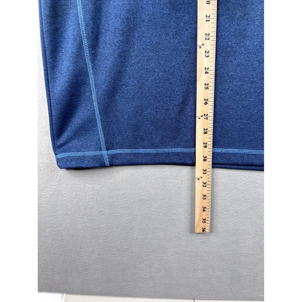 Pebble Beach Performance Mens XL Blue Heathered Quarter Zip Pullover Golf